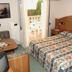 Das Zimmer des Hotels Abbazia
