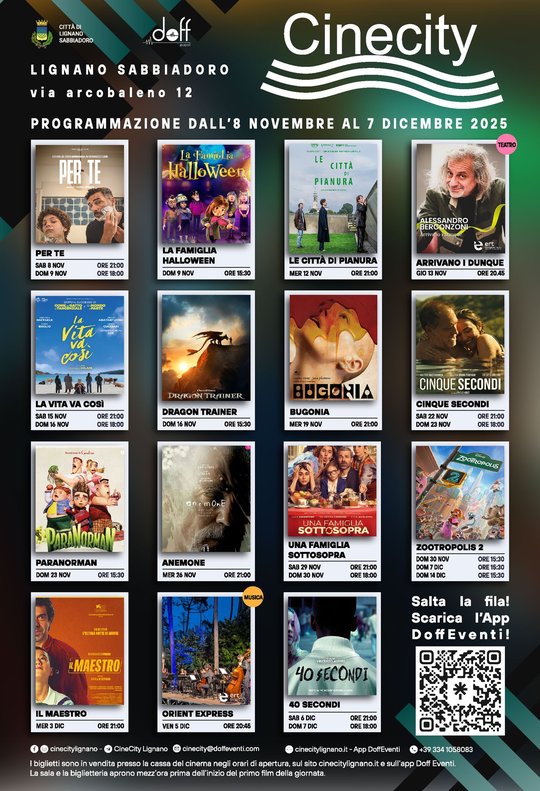 Programmazione Cinecity Novembre-Dicembre