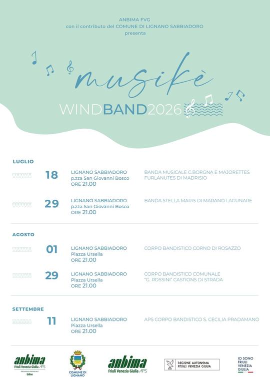 Locandina Musikè Wind Band - Lignano