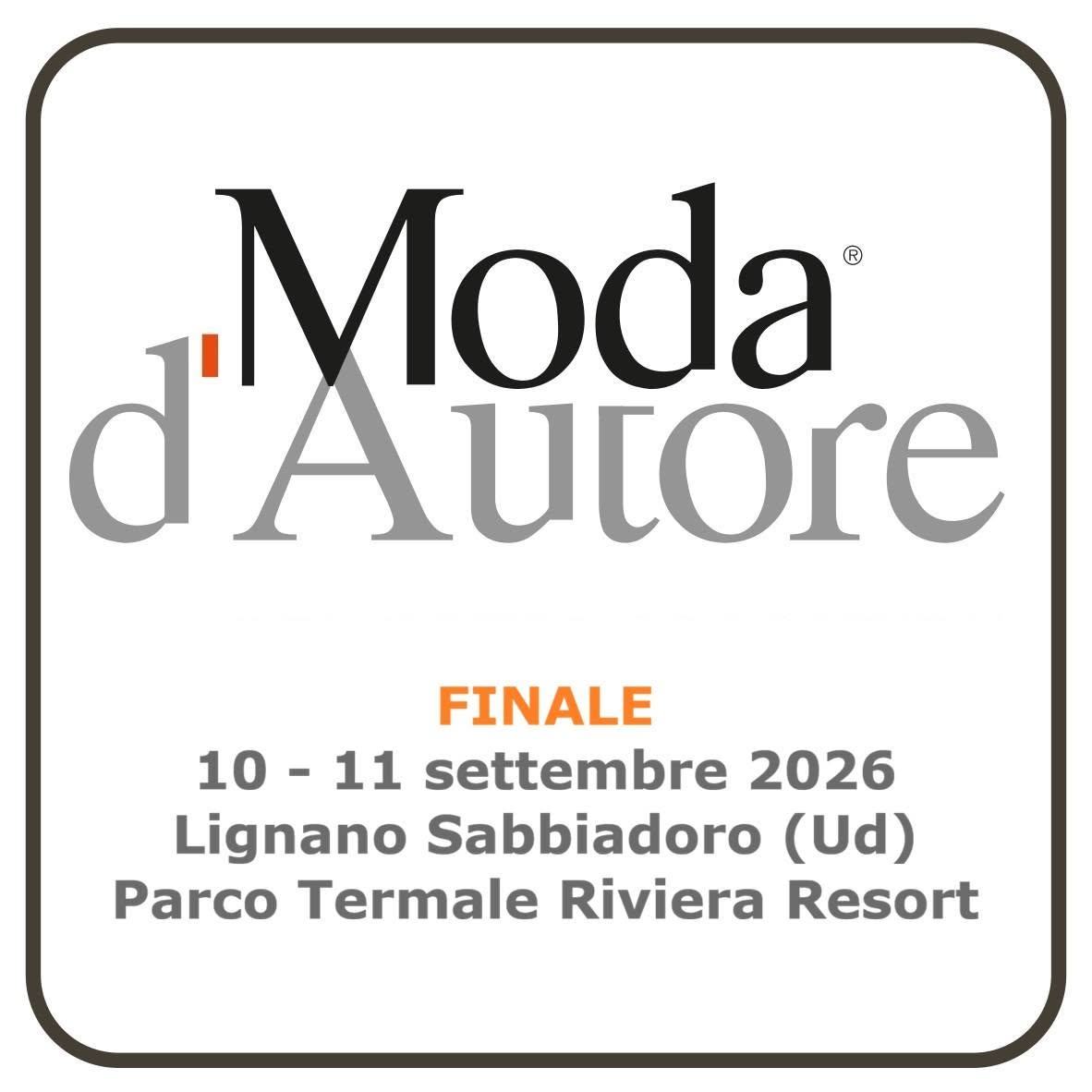 Moda d'autore 2026