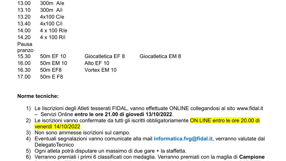 3° Meeting giovanile di atletica leggera