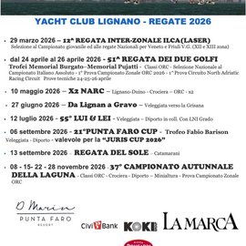 Programmazione 2026 Yacht Club Lignano