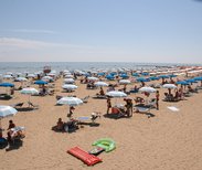 Beach at Bagno 6 in Lignano Riviera