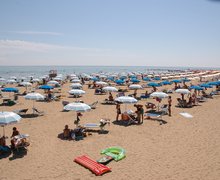 Strand des Strandbades 6 in Lignano Riviera