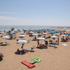 Beach at Bagno 6 in Lignano Riviera