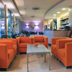 Die Lobby des Hotels Bologna