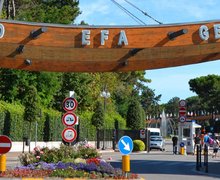 Panoramic entrance to the Adriatic Village in Lignano