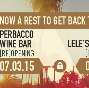 Perbacco [Re]Opening