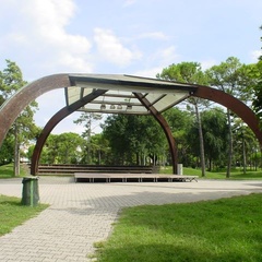 Show area in Hemingway Park in Lignano 