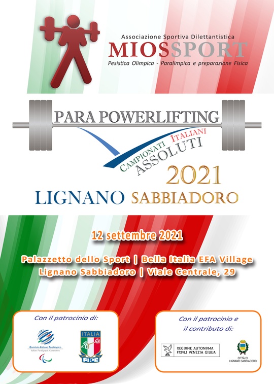 Campionati italiani Para Powerlifting 1Informazioni
