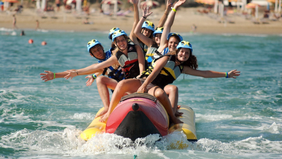 Gruppo Banana Boat a Lignano Adrenalina