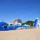 Inflatable slide at the beach