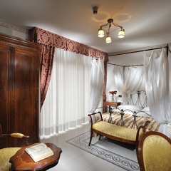 Eines der Schlafzimmer des Hotels Miramare